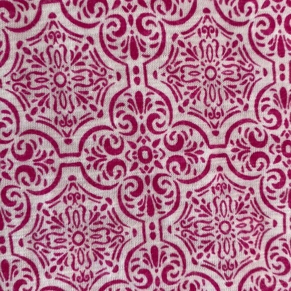 Chico's Medallion Tiles Tee Top 3/4 Sleeve V-neckline High Low Cotton Modal Soft - Picture 9 of 16